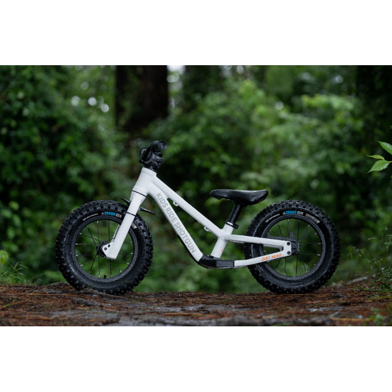 Kids Ride Shotgun Dirt Hero 12-14 Inch Childs MTB Balance Bike - White-3